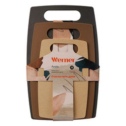 51144 WERNER Набор из 3-х разделочных досок ANZIO 35*22 / 29,5*19,5 / 24*15см. М