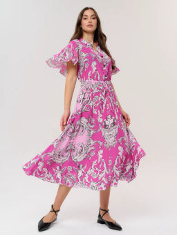 Платье женское 12421-35053 multicolor-pink