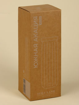 Банка для сыпучих продуктов SL-Home «Дафна», 1.3 л, 9×26 см, с деревянной крышкой. стекло, прозрачная