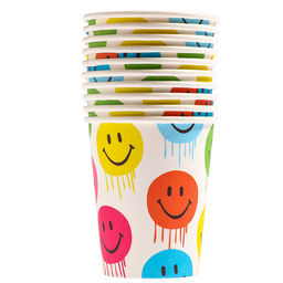 Набор бумажной посуды одноразовый «Смайл»: 10 стаканов, 10 тарелок