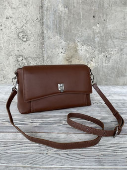 Женская кожаная сумка через плечо 8219 Кофе