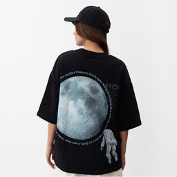 Футболка женская MIST Moon, размер 46, чёрная