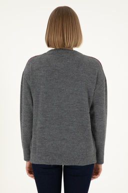 Женский темно-синий свитер с круглым вырезом Неожиданная скидка в корзине - U.s. polo assn фото 5