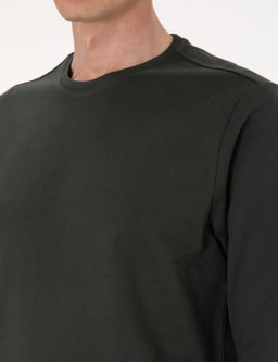 Koyu Ye_il 2 _plik Regular Fit Bisiklet Yaka Basic Sweatshirt - Pierre cardin фото 7