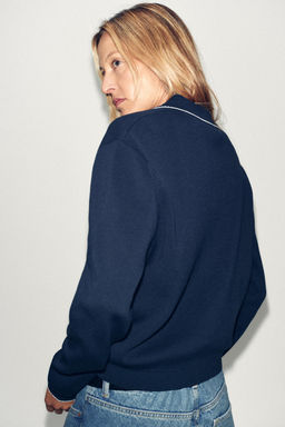 PETER PAN COLLAR KNIT CARDIGAN - Zara фото 4