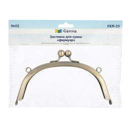 Gamma FER-23 Застежка для сумки фермуар 16.5 x 10.5 см 1 шт. №02 под состаренную бронзу