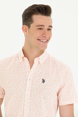 U. S. Polo Assn Мужская желтая рубашка с коротким рукавом - U.s. polo assn фото 9