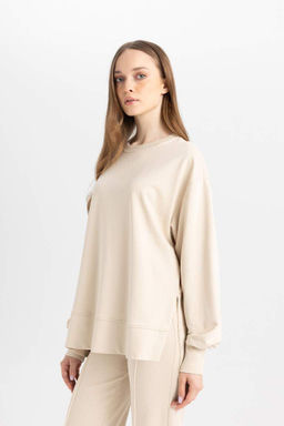 Толстовка-туника стандартного кроя - Defacto фото 4