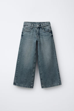 WIDE-LEG JEANS WITH FLEECE INTERIOR