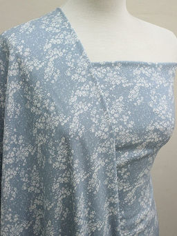 Штапель Хрупкая нежность цв.серо-голубая дымка, ш.1.45м, вискоза-100%, 120гр/м.кв - Купава фото 3