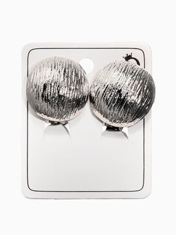 Цена за 2 шт. Клипсы «Полукруг», цвет серебро