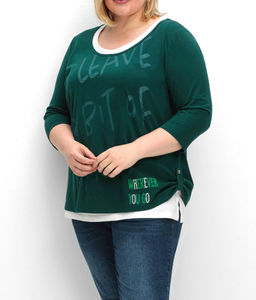 Топ и блузка, зелено-белые