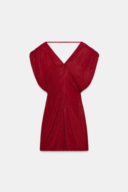SHORT DRESS WITH SHOULDER PADS AND RHINESTONES - Zara фото 6