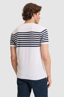 Erkek Slim Fit Bisiklet Yaka Beyaz Triko TiЕГrt - U.s. polo assn фото 5
