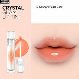 Crystal Glam Tint 13 Koshort Pearl Coral - Сияющий глянцевый тинт для губ (Жемчужный Коралл) , 3,4 г