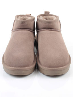04-PF8300-4 GRAY/BEIGE Угги женские (натуральная замша, 100% шерсть)