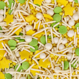 Кондитерская посыпка Ассорти: белая, желтая, зеленая, 50 г