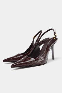 EMBOSSED SLINGBACK SHOES - Zara фото 11