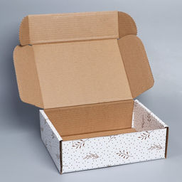 Коробка подарочная сборная, упаковка, «Веточки», белый, 27 х 21 х 9 см