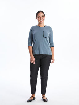 Bisiklet Yaka Nak??l? Kad?n Ti??rt