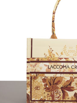 LACCOMA сумка WJB8279-13-желтый/белый эко кожа хлопок фото 3