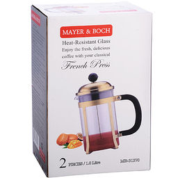 31370 Заварник Френч-Пресс (1 л) МВ(x12) - Mayer&boch фото 3