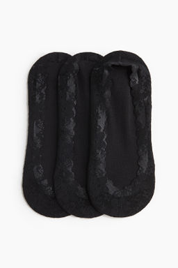 Pack de 3 calcetines de encaje de corte extrabajo