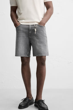 REGULAR FIT DENIM BERMUDA SHORTS - Zara фото 5