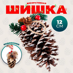 Цена за 2 шт. Подвеска новогодняя на ёлку «Новогодний праздник», 7×7×12 см