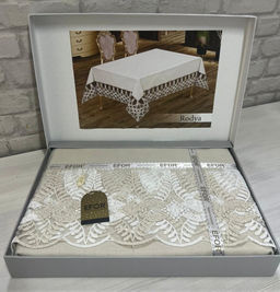 Скатерть EFOR RODYA GARDENYA 160*300 прямоугольная капучино S.KAHVE