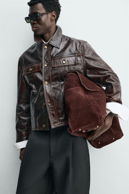 LEATHER HANDBAG - Zara фото 8