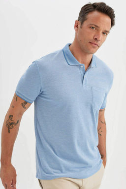 New Regular Fit K?sa Kollu Basic Duz Polo Tisort - Defacto фото 10