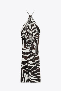 ZW COLLECTION ANIMAL PRINT HALTER DRESS - Zara фото 4