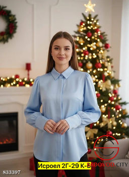 Блузка женская однотонная - Fiona фото 4