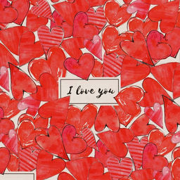 Цена за 10 шт. Бумага упаковочная глянцевая Love, 70?100 см