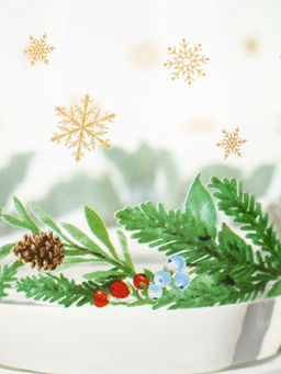 Стакан новогодний «Зимний букет», 310 мл, золотая деколь