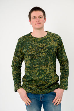 Лонгслив мужской из рибаны Пиксель - Амадэль фото 6