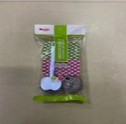 Цена за 1 шт. Щетка с ручкой универсальная набор / BJ-1640 /уп 200/+2 губки+мет.губка