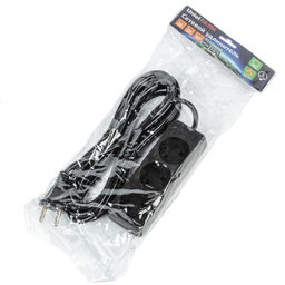 S-CU3-5 BLACK Удлинитель серии Ultra, шнур 5м., 3 гнезда, 10A, б/з. Черный. TM Uniel