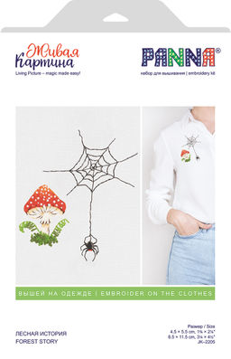 Набор для вышивания PANNA Живая картина JK-2205 Лесная история 4.5 х 5.5 см