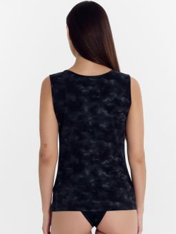 Майка женская черно-фиолетовая в технике тай-дай - Mark formelle фото 3