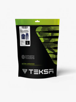 TEKSA Комплект мужской термокальсоны TLP 004 + термофуфайка TLS 004 darkblue-black