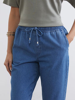 Beli Lastikli Carrot Fit Kad?n Jean Pantolon