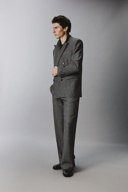HERRINGBONE WOOL BLEND SUIT BLAZER - Zara фото 12