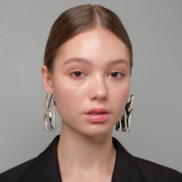 Серьги металл Атмосфера прямоугольник, цвет серебро