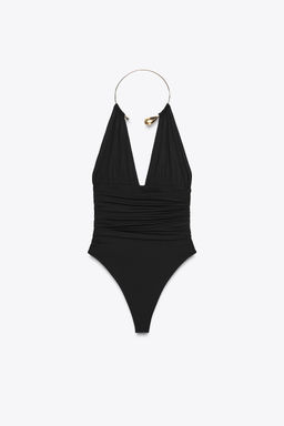 CHOKER POLYAMIDE BODYSUIT - Zara фото 8