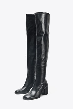 HIGH-LEG HEELED BOOTS - Zara фото 4