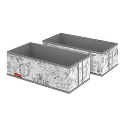 Набор органайзеров для белья, 2 шт., без крышки, 32*16*10 см, VINTAGE GREY, шт