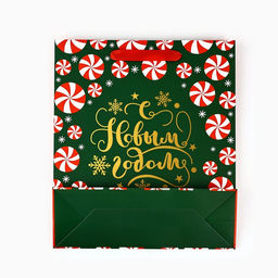 Пакет подарочный новогодний ламинированный «Новогодние чудеса», тиснение, M 30 х 26 х 9 см