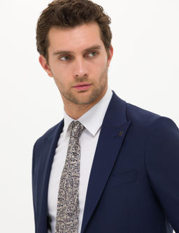 Lacivert Ex. Slim Fit Tak_m Elbise - Cacharel фото 3